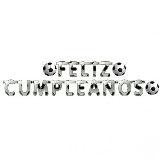 Letrero Feliz Cumpleaños Fútbol  