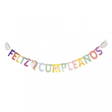 Letrero Feliz Cumpleaños   Unicornio