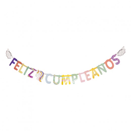 Letrero Feliz Cumpleaños   Unicornio