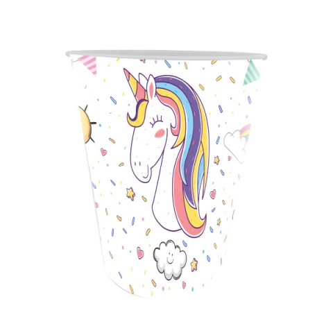 Vaso  9 Oz.   Unicornio  10 Pza.