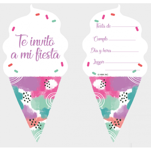 Tarjeta de Invitación  Flamingo  12 Pza