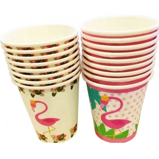 Vaso Papel Flamingo  9 Oz  10 Pza