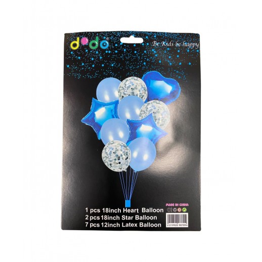 Set Globos Colores Celestes  # 12