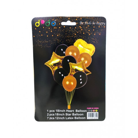 Set Globos Colores Dorado  # 12