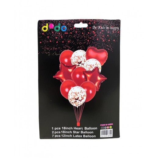 Set Globos Colores Rojos  # 12