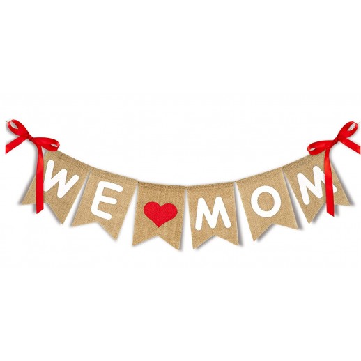 Banner De Yute "We Love Mom" 2.5 Mts