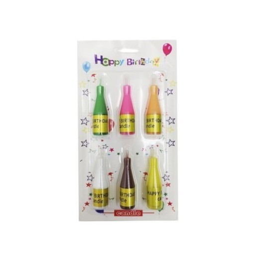 Set Vela Mini Botellitas  "Happy Birthday"