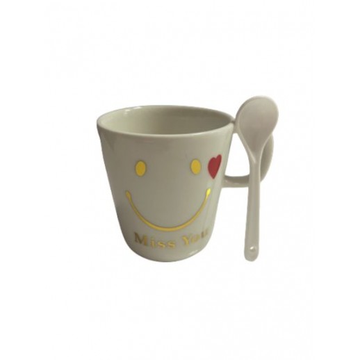 Set De Taza Con Cucharita " I Miss You"