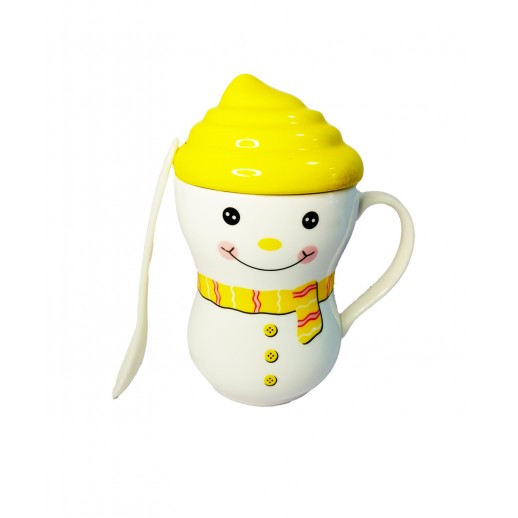 Taza"Frosty" Amarillo Con Cucharita