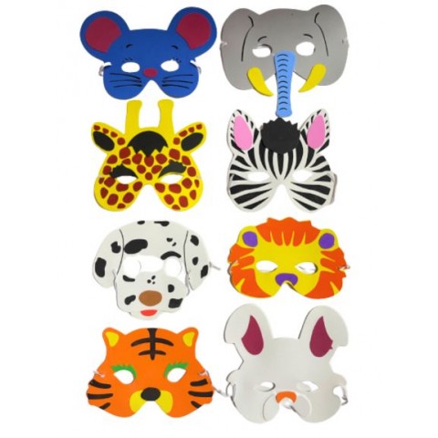Máscaras de animales de papel para niños // paquete de 10 