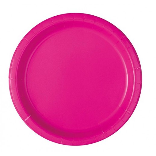 Plato 7"  Fucsia 8Pza