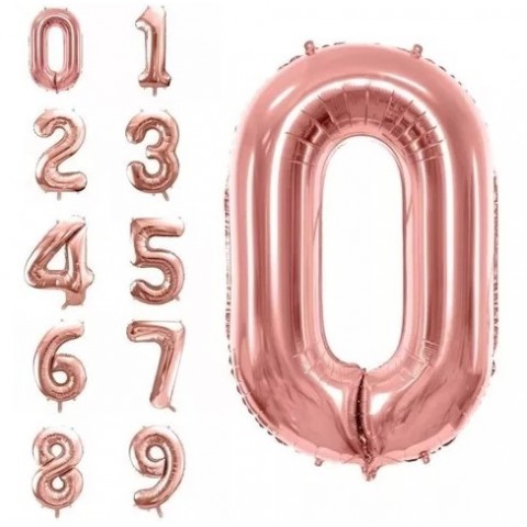 Globos De Numero 16" Rose Gold