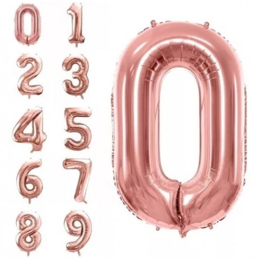 Globos De Numero 16" Rose Gold