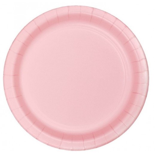 Plato  Rosado  9"  8 Pza