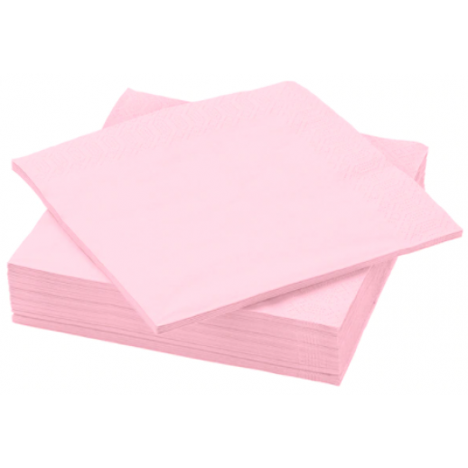 Servilletas  25 X 25 Cms Rosadas  16 Pza