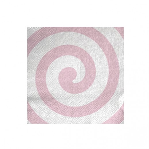 Servilletas  33 X 33  Rosado Espiral