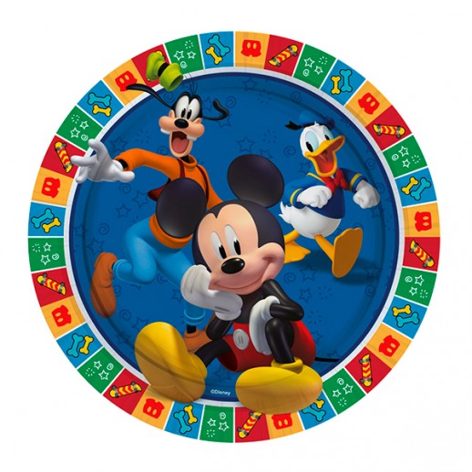 Plato  7" Mickey  Fun  House  6 Pza  