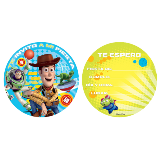 Invitaciones Toy Story 6Pza