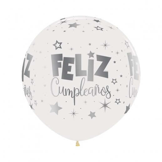 Vejiga Transparente "FELIZ CUMPLEAÑOS" # 24