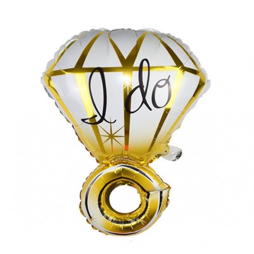 Globo Foil "I Do"Anillo Dorado