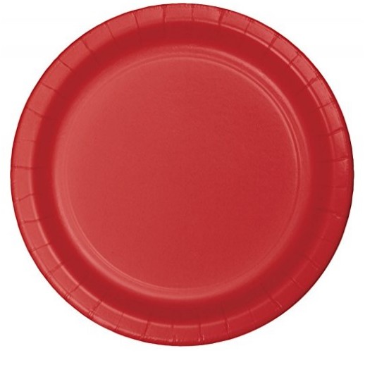 Plato Rojo 7" 8 Pza