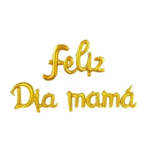 Set "Feliz Día Mamá" Dorado