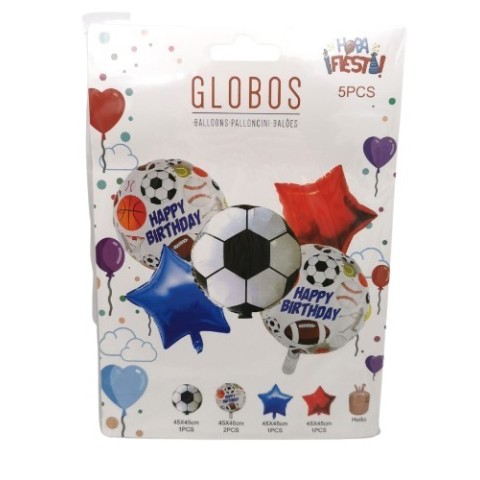 Set Globo Futbol Con Estrellas