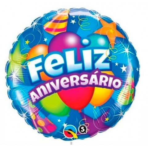 Globo Metálico "Feliz Aniversario" #18 